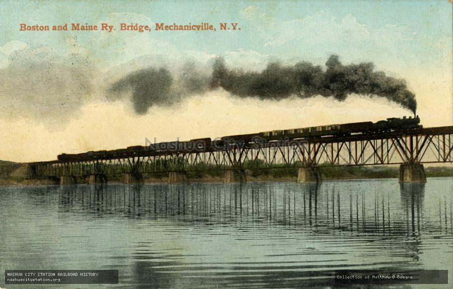 Postcard: Boston and Maine Railway Bridge, Mechanicville, New York